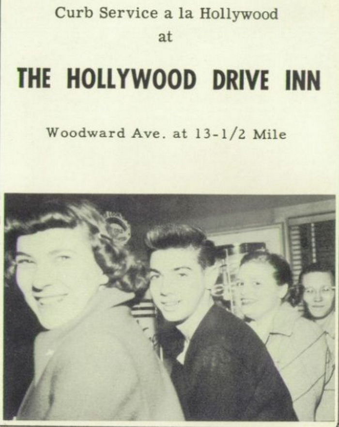 Teds Hollywood Drive Inn - Vintage Yearbook Add Early 1950S